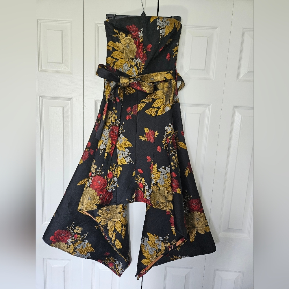 Black Floral mini dress